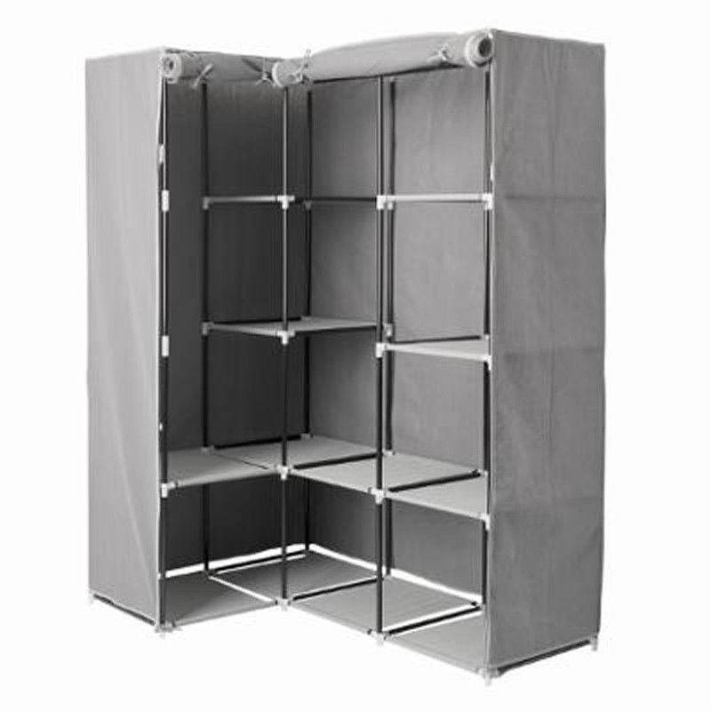 Armoire d'angle Anae Gris