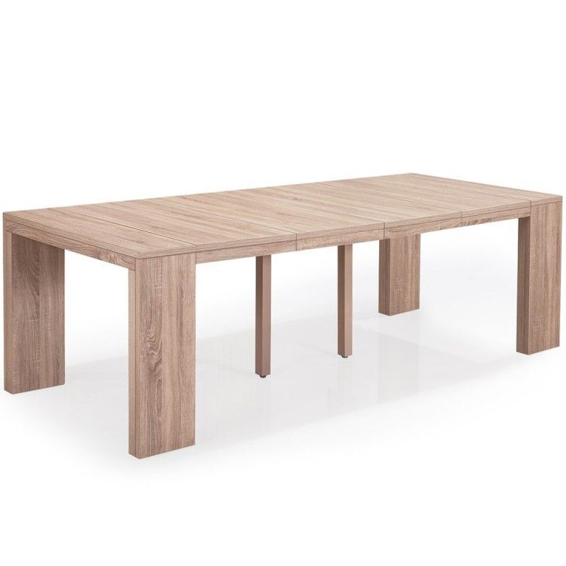 Table Console Extensible Oxalys Xl Chene Ceruse Fonce