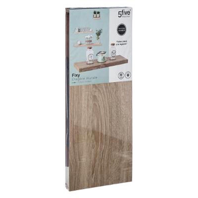 5five - Etagere Murale 60cm Fixy Effet Bois Naturel