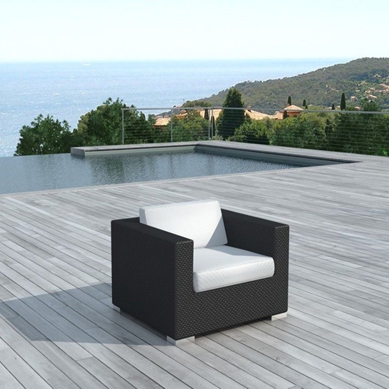 Fauteuil En Resine Tressee Noire Copa