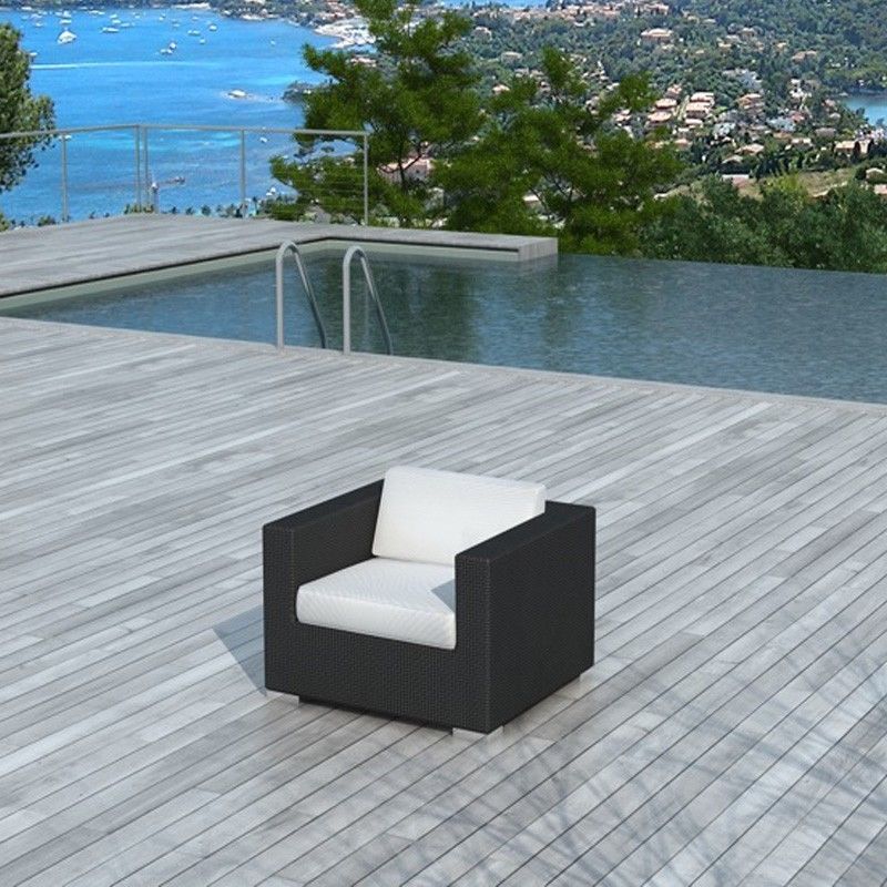 Fauteuil En Resine Tressee Noire Copa