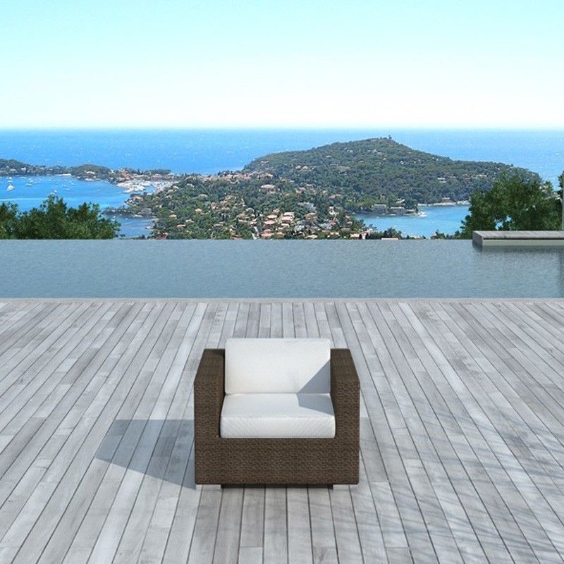 Fauteuil En Resine Tressee Chocolat Copa