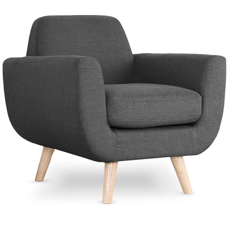 Menzzo Fauteuil Scandinave Danube Tissu 