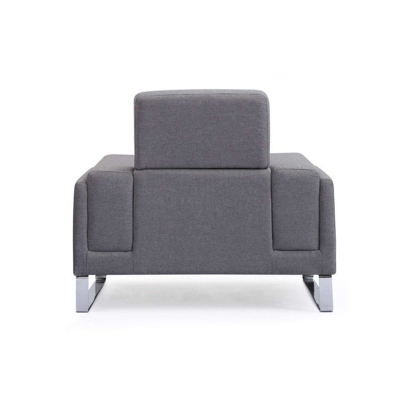 Fauteuil - Menzzo - Barth - Accoudoirs - Gris Clair - Contemporain