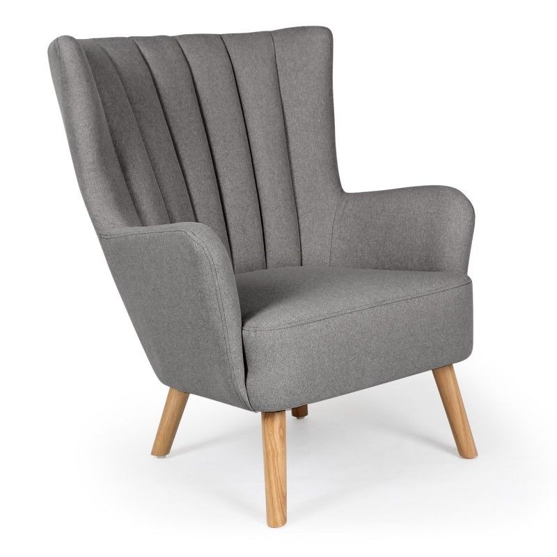 Fauteuil Scandinave Vidal Gris