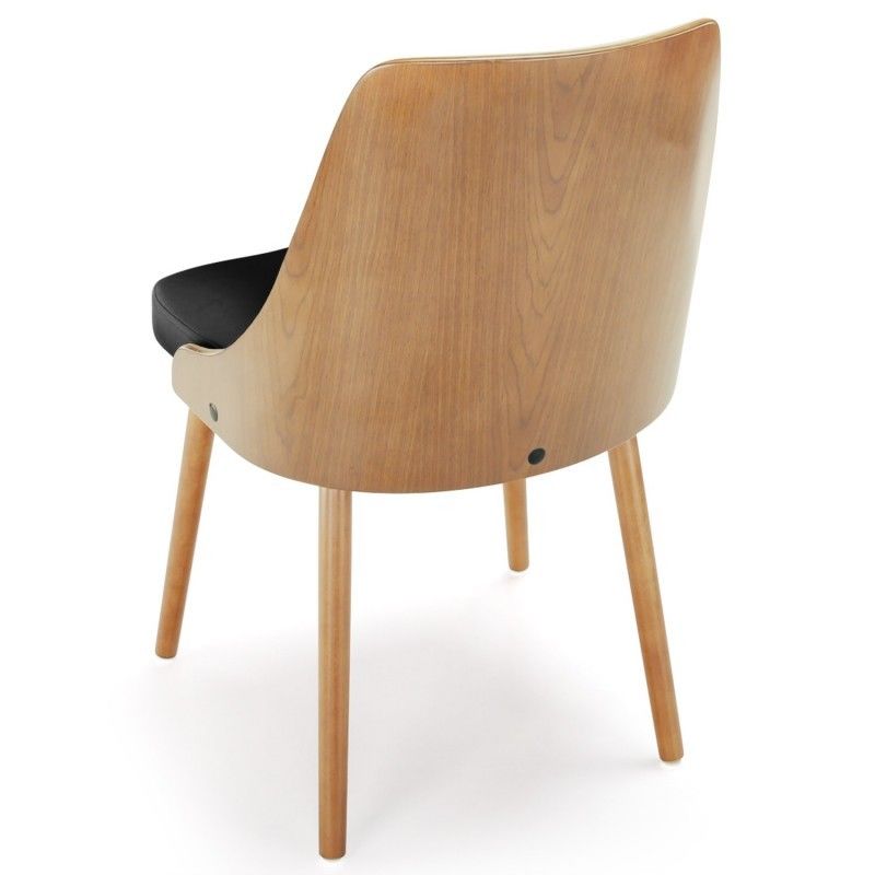 Lot De 2 Chaises Scandinaves Lalix Chene Clair Noir