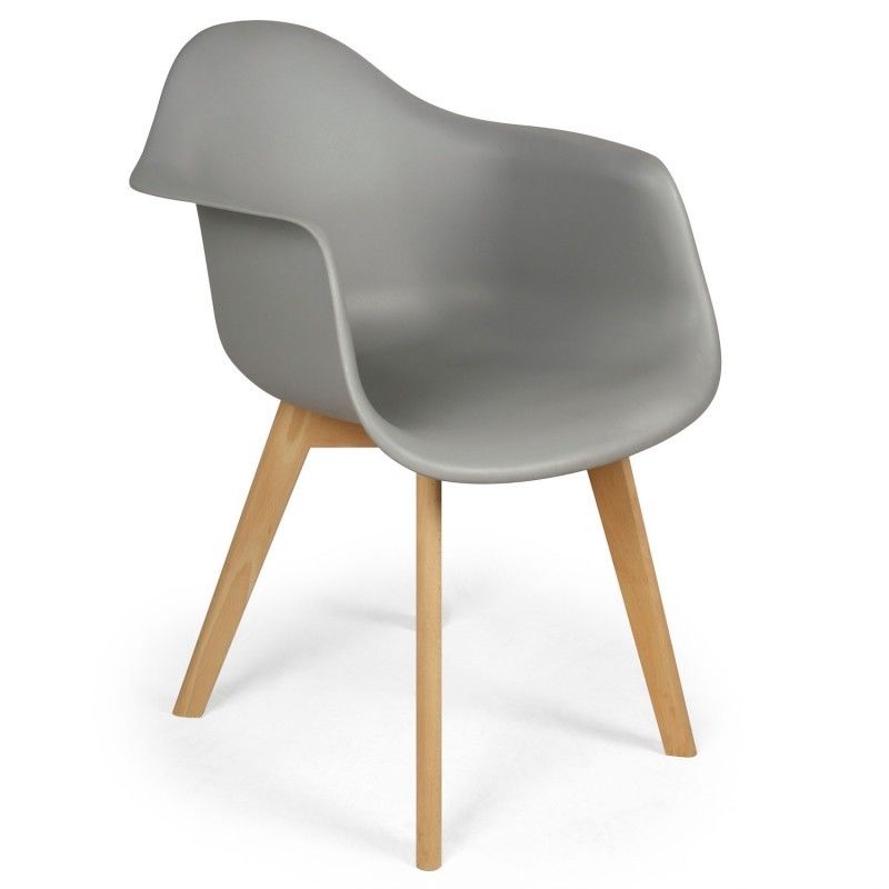 Lot De 4 Chaises Scandinaves Design Prado Gris