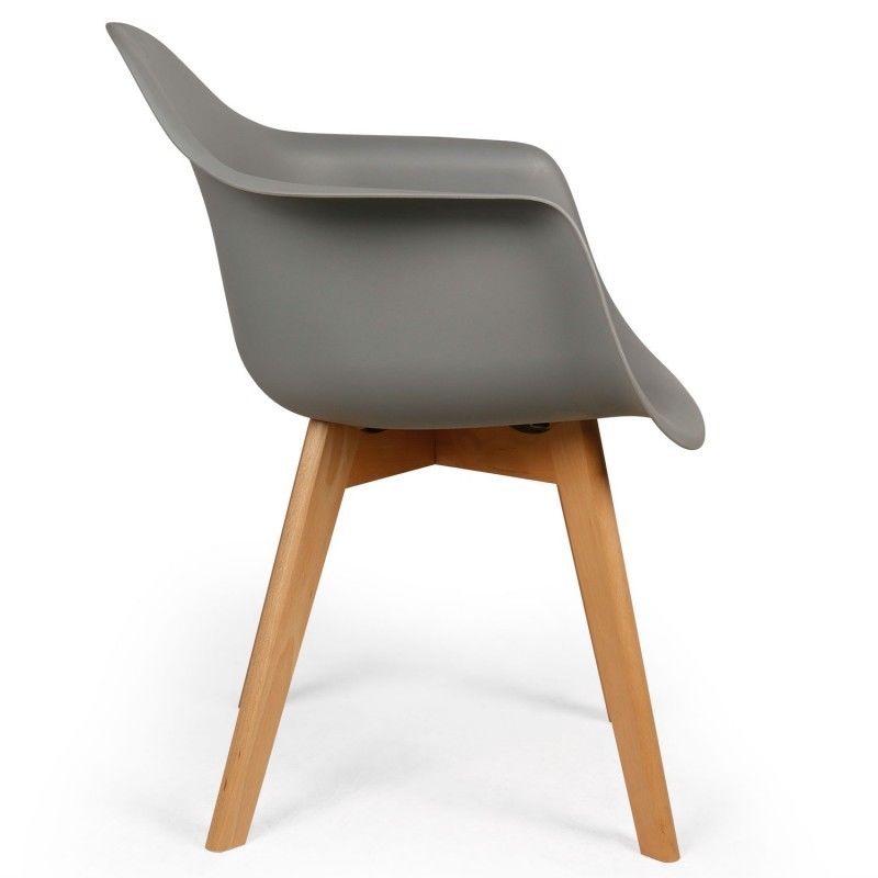 Lot De 4 Chaises Scandinaves Design Prado Gris