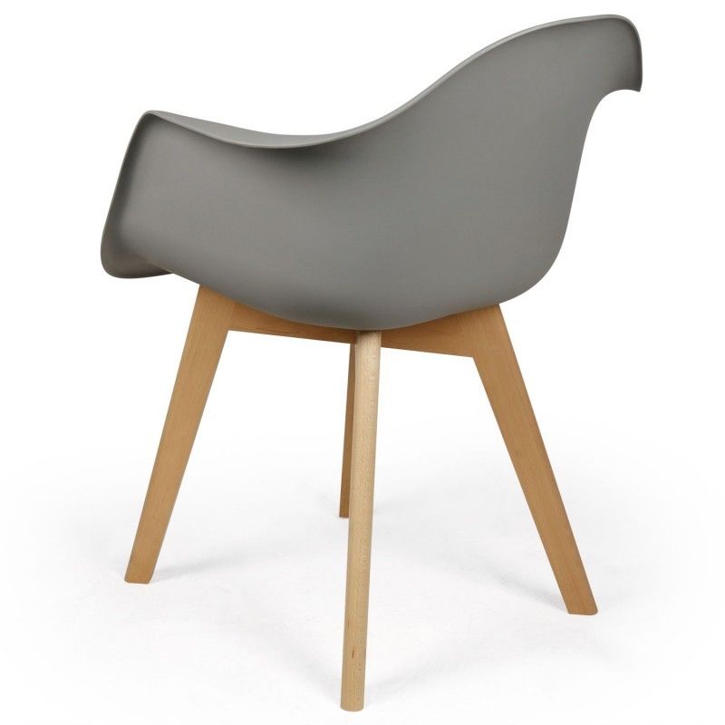 Lot De 4 Chaises Scandinaves Design Prado Gris