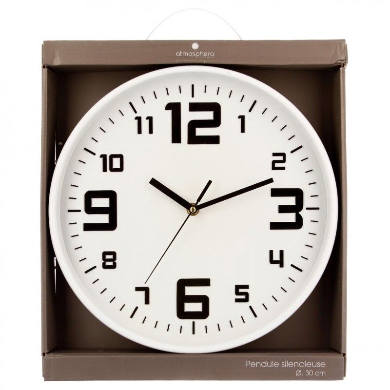 Horloge Silencieuse - Ø 30 Cm - Blanc