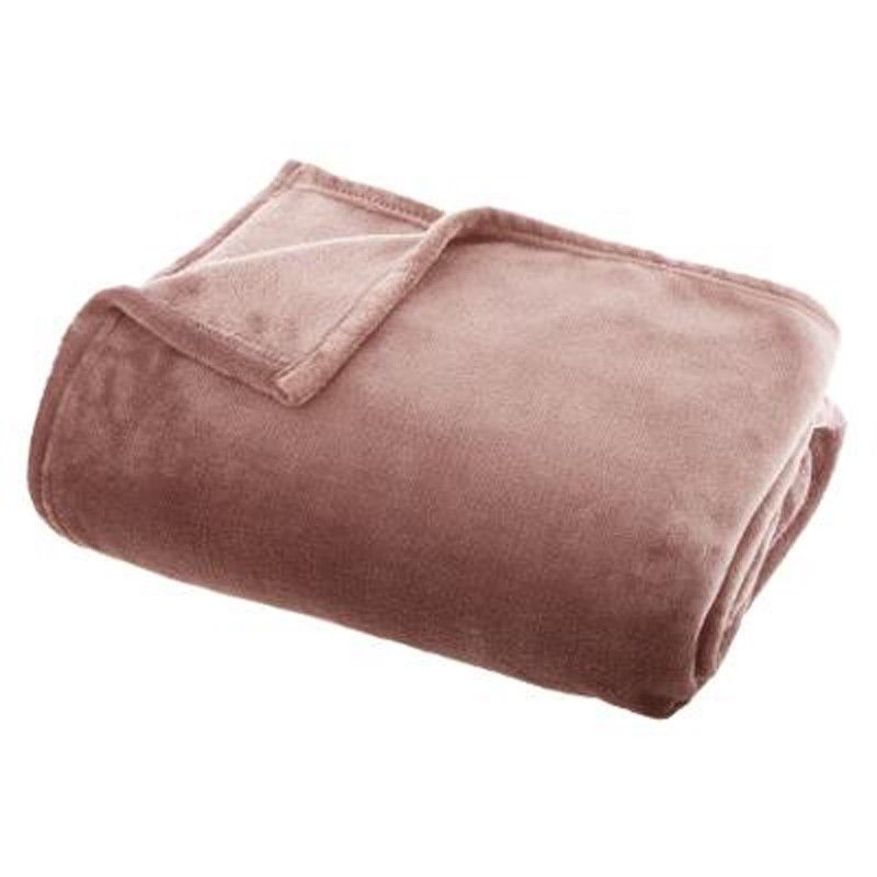 Plaid Flanelle Rose 130x180cm Atmosphera Createur Dinterieur