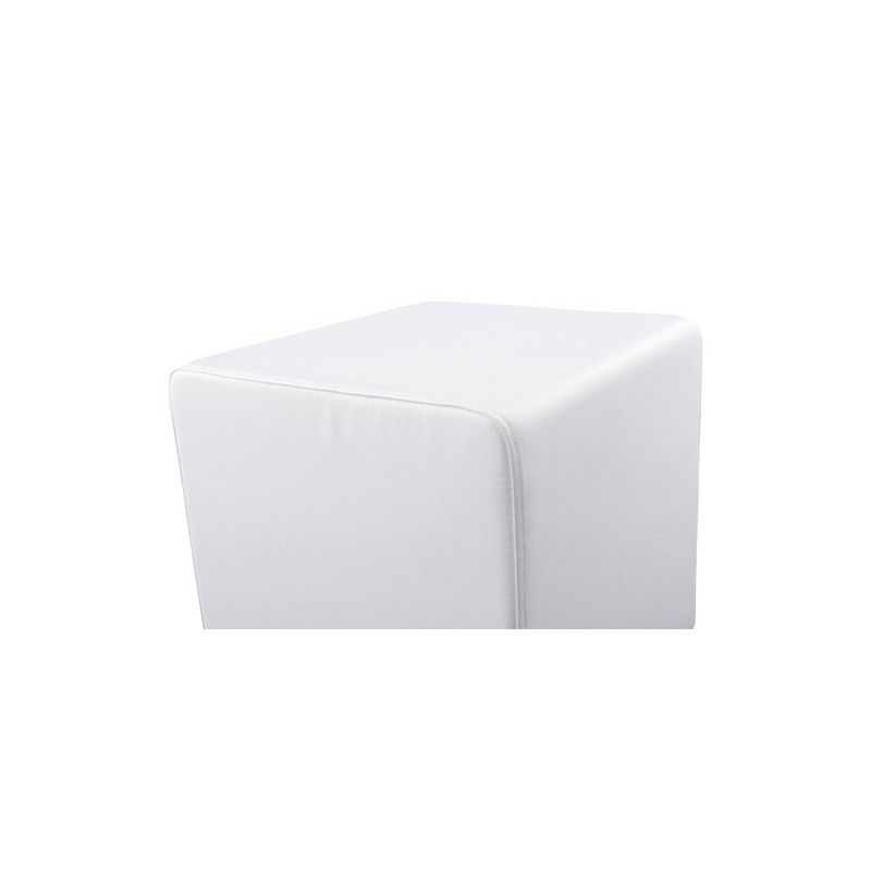 Kokoon Design Pouf Simili Blanc H. Assise 41 Cm Rembourre Blanc 41x41x41cm