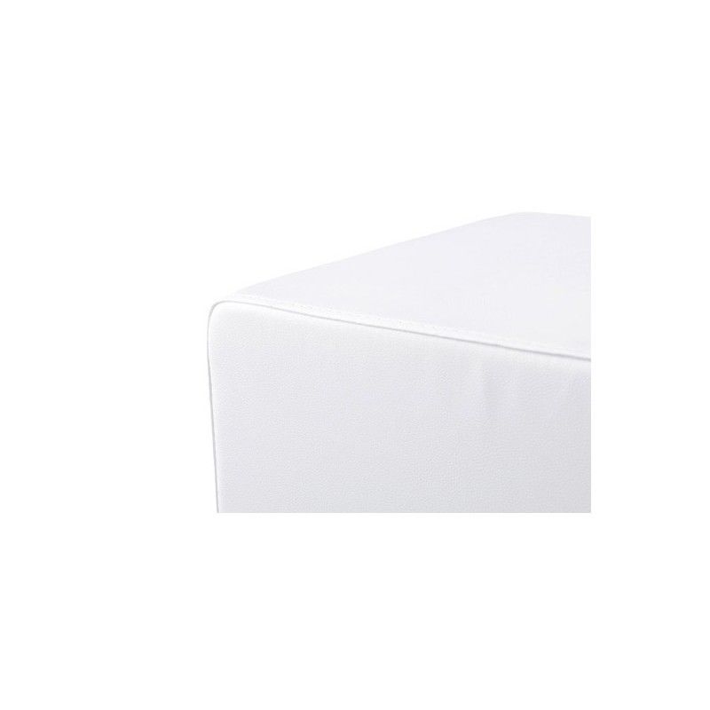 Kokoon Design Pouf Simili Blanc H. Assise 41 Cm Rembourre Blanc 41x41x41cm