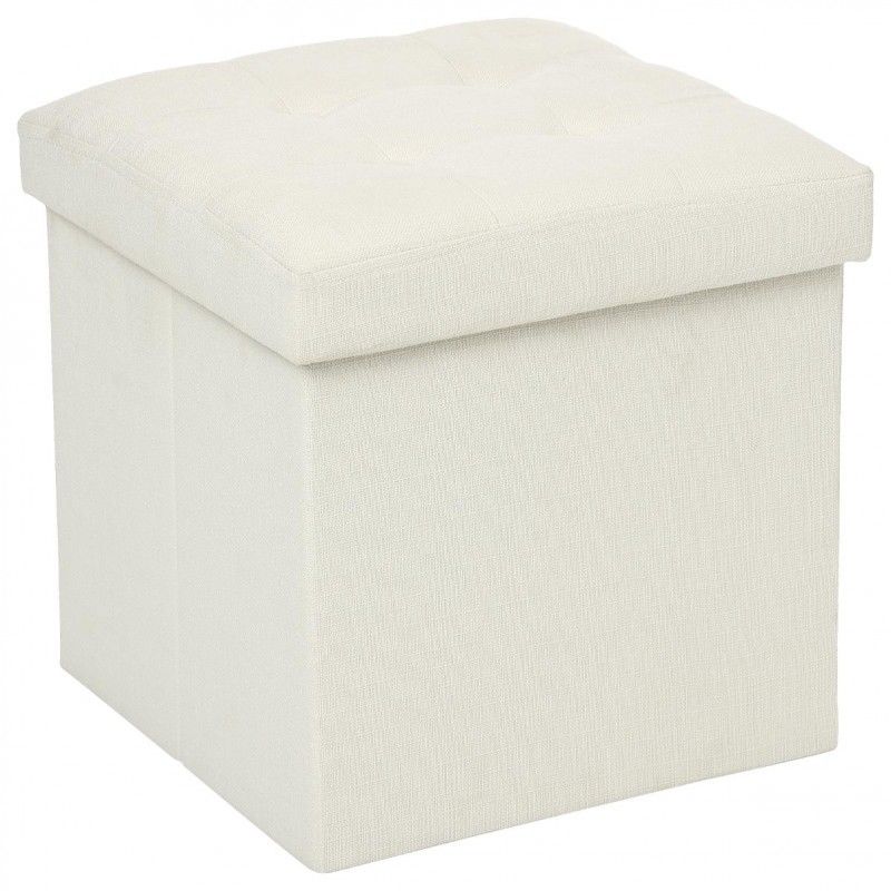 Pouf Pliant Lysandre Beige Beige Atmosphera Createur Dinterieur