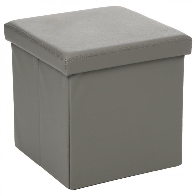 Pouf Pliant Gris - Atmosphera Createur Dinterieur - Gris