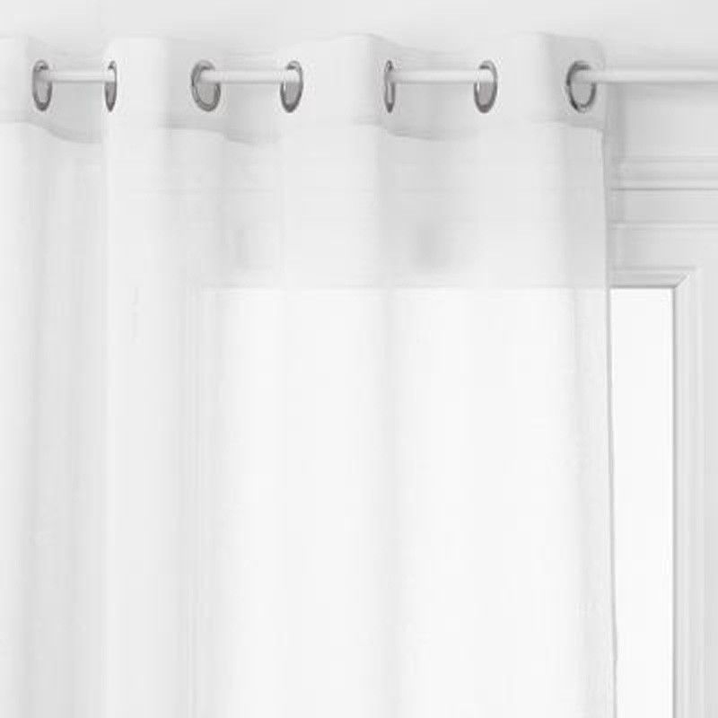 Voilage Georgette Blanc 140x240 Cm Blanc Atmosphera Createur Dinterieur