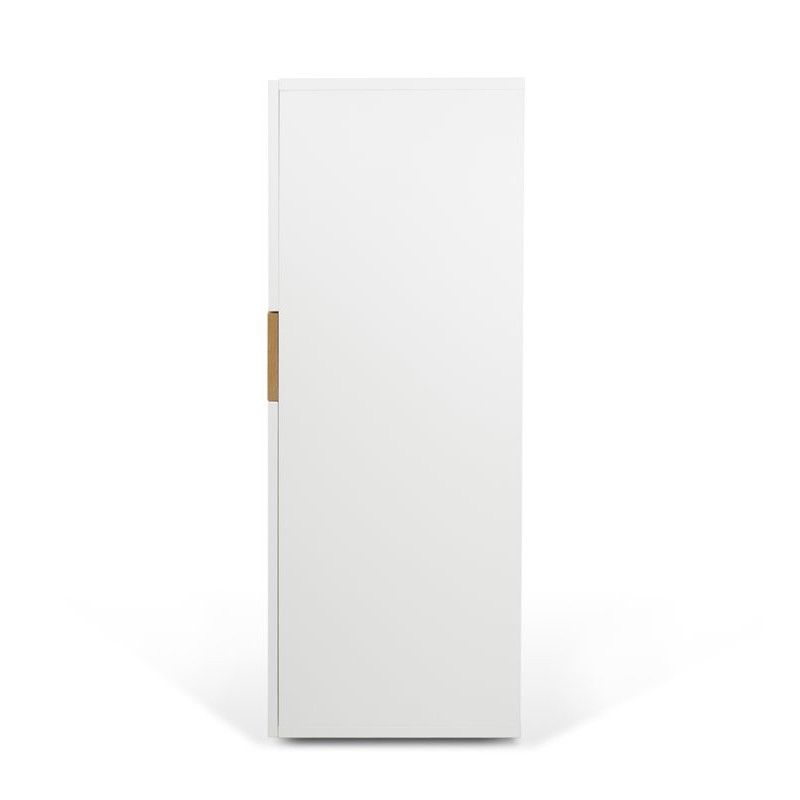 Temahome Bureau 1 Tiroir Effet Bois Blanc Et Chene Naturel Blanc 110x109x42cm