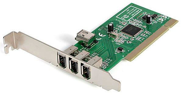 StarTech.com Carte Adaptateur PCI vers 4 Ports FireWire400 6 Broches- 1x Firewire 400 Interne - 3x FireWire 400 Externe