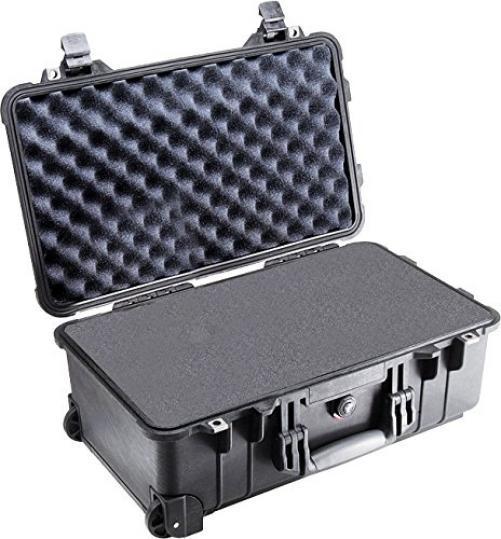 Peli 1510 Bkf Flight Case A Roulettes Noir Avec Mousse 501x279x193 Mm