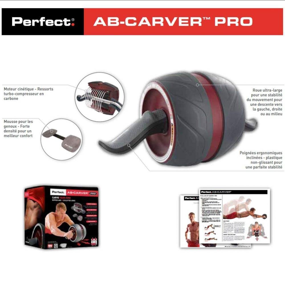 Roue Abdominale Ab Carver Pro De Perfect Fitness, Sculpte Confortablement Les Muscles Des Bras, Epaules, Pectauraux Et Abdominaux