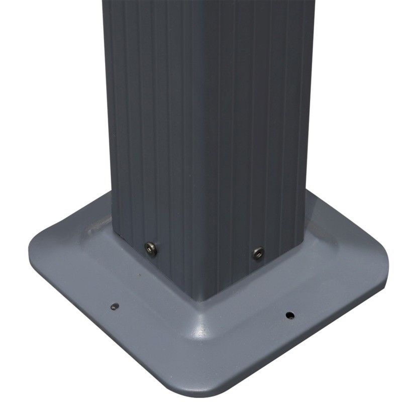 Idmarket Pergola Toit Retractable 4 Pieds 3x4 M Tonnelle Gris Anthracite