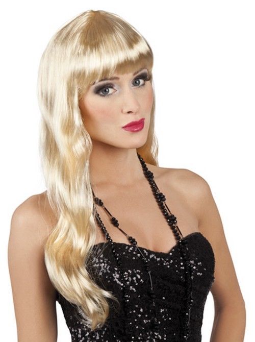 Perruque blonde longue femme Taille Unique