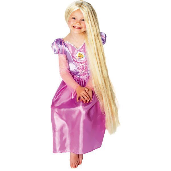 Perruque Raiponce Avec Meches Rubies 80 Cm Jaune Enfant Disney Princesses