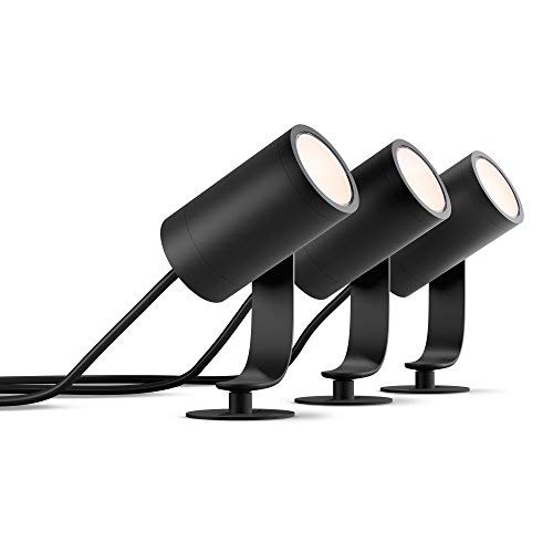Lot De 3 Spots De Jardin Philips Hue Lily Noir Ip67