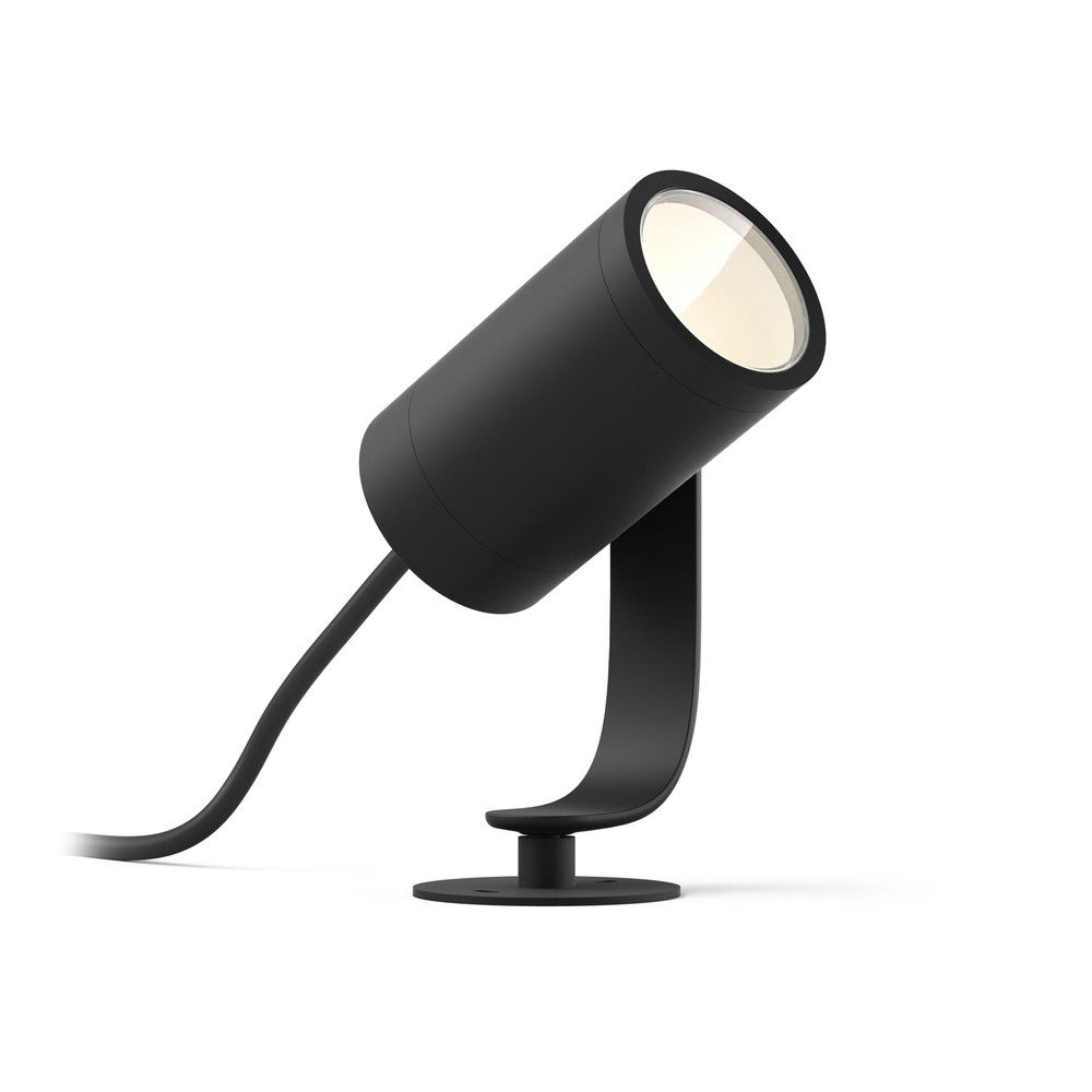 Projecteur De Jardin - Philips Hue - Lily - Lumiere Blanche Et Coloree - Noir - Basse Tension - Extension - Ip67