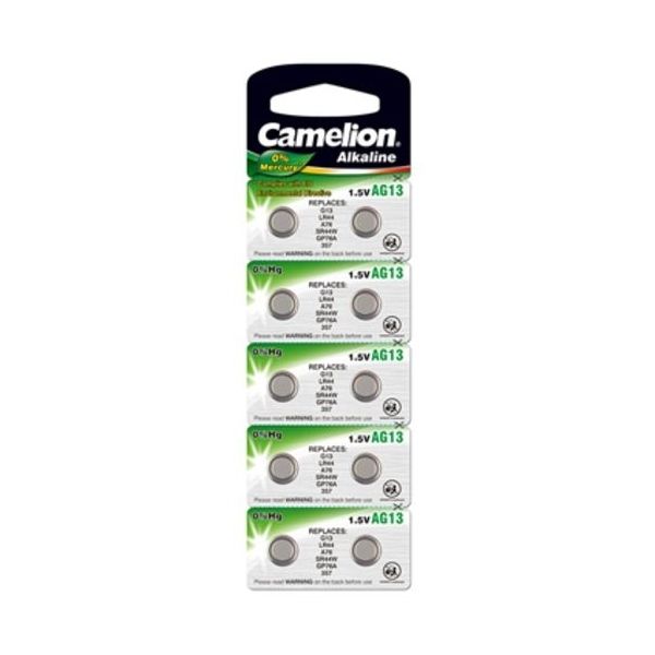 Camelion 10x LR44 Pile bouton (110 mAh)
