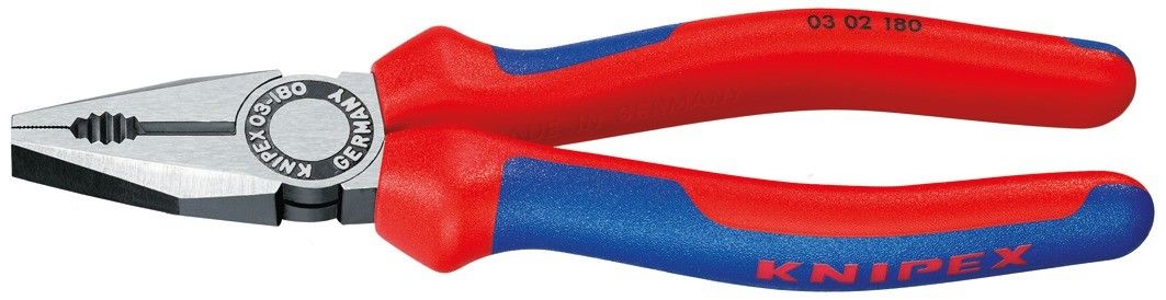 Pince Universelle - Knipex - 03 02 180 Sb - Rouge - Longueur 180 Mm
