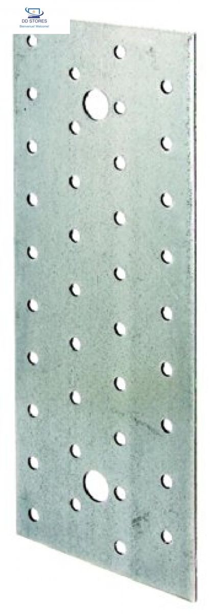 Platine multitrous galvanise, 200x80x2 mm