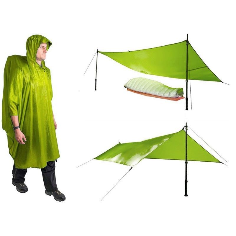 Sea To Summit - Veste Impermeable Polyvalente - Poncho Tarp Ul 15d Lime  En Nylon - Vert
