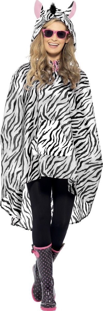 Poncho Zebre Adulte