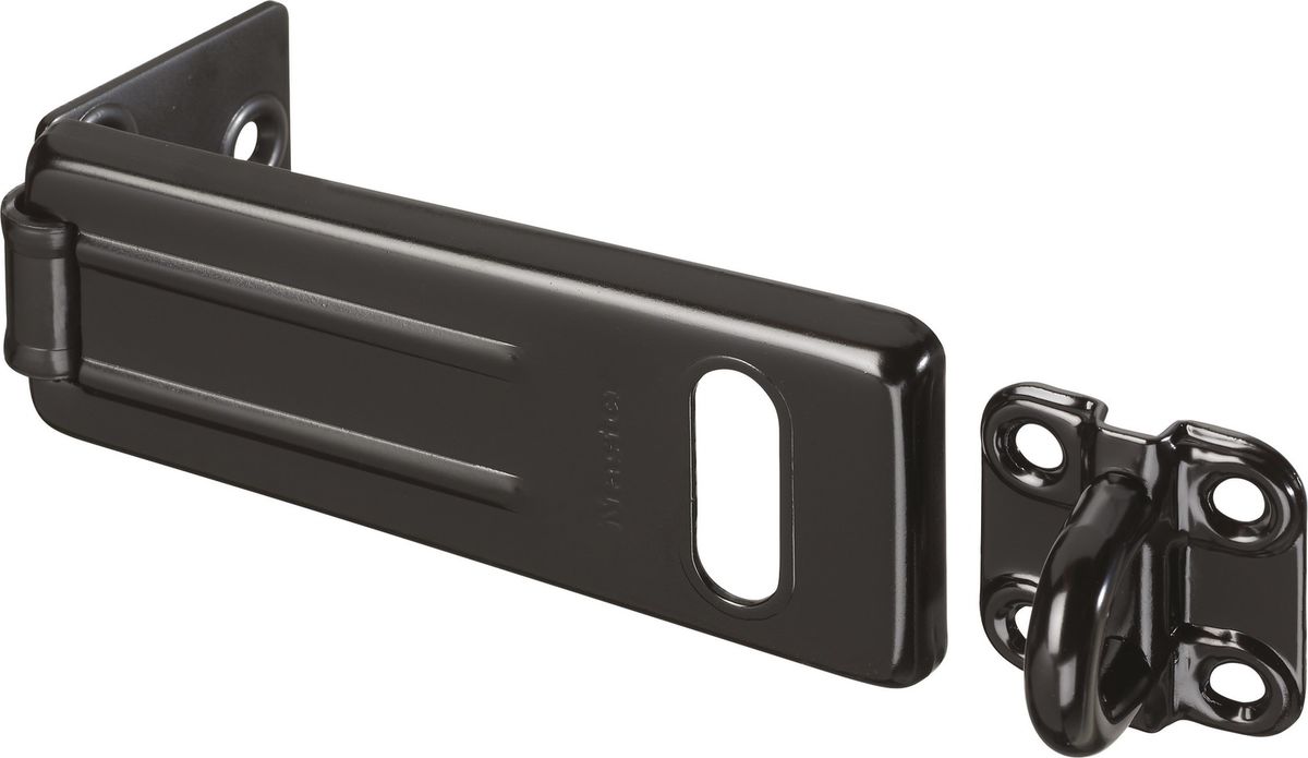 Master Lock Porte Cadenas Acier Simple Masterlock Noir Mat Anse 13 Mm Longueur 115 Mm