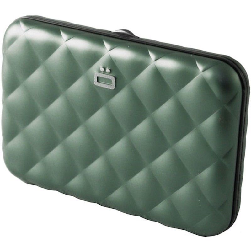 Porte Carte Aluminium Platinium, Quilted Button, Ogon Designs