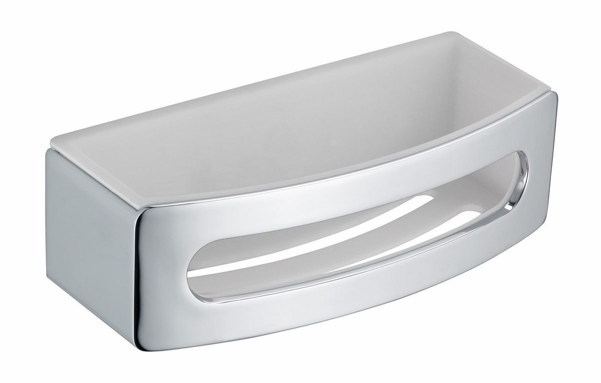 Porte-eponge ELEGANGE NEW - Finition : Chrome / Blanc - KEUCO