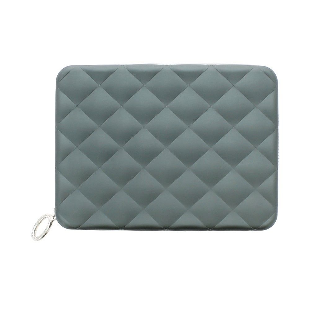 Portefeuille Compagnon Passeport Ogon Smart Wallets - Qp-platinium - Aluminium Matelasse - Gris