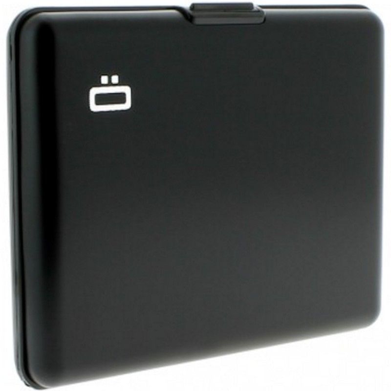 Ögon Design - Smart Case Large | Black - Portefeuille Noir En Aluminium Anodise