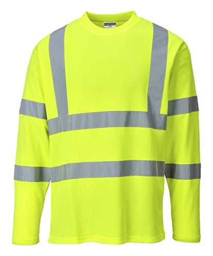 Tee Shirt Haute Visibilite Manches Longues Portwest Jaune L