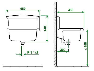 Nicoll - Poste D Eau Sans Grille Lg : 55...