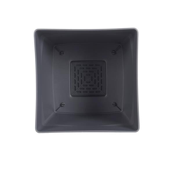 Pot carre Toscane Gris anthracite L24,8 x l24,8 x H24