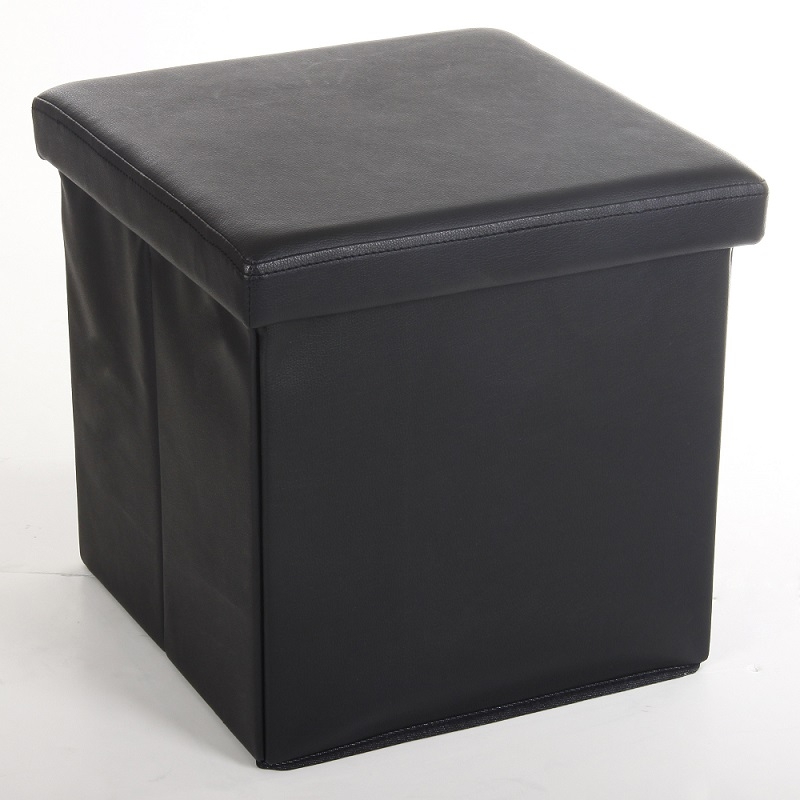 Pouf Pliant Noir Atmosphera Createur Dinterieur
