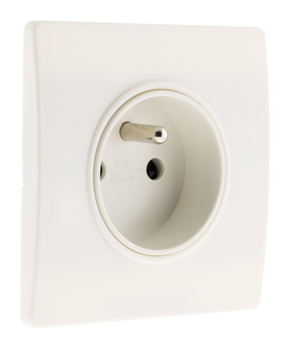 Prise 2p+t 16a Borne Auto + Griffes Diwone Blanc