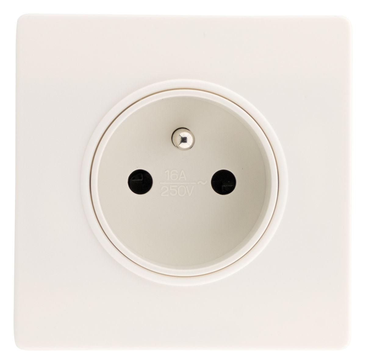 Prise 2P+T 16A borne-auto + griffes Diwone - Blanc