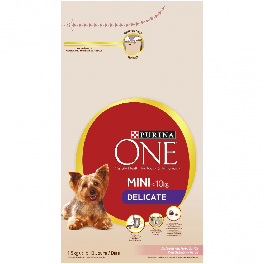 Purina One Mini Delicate Au Saumon Ave