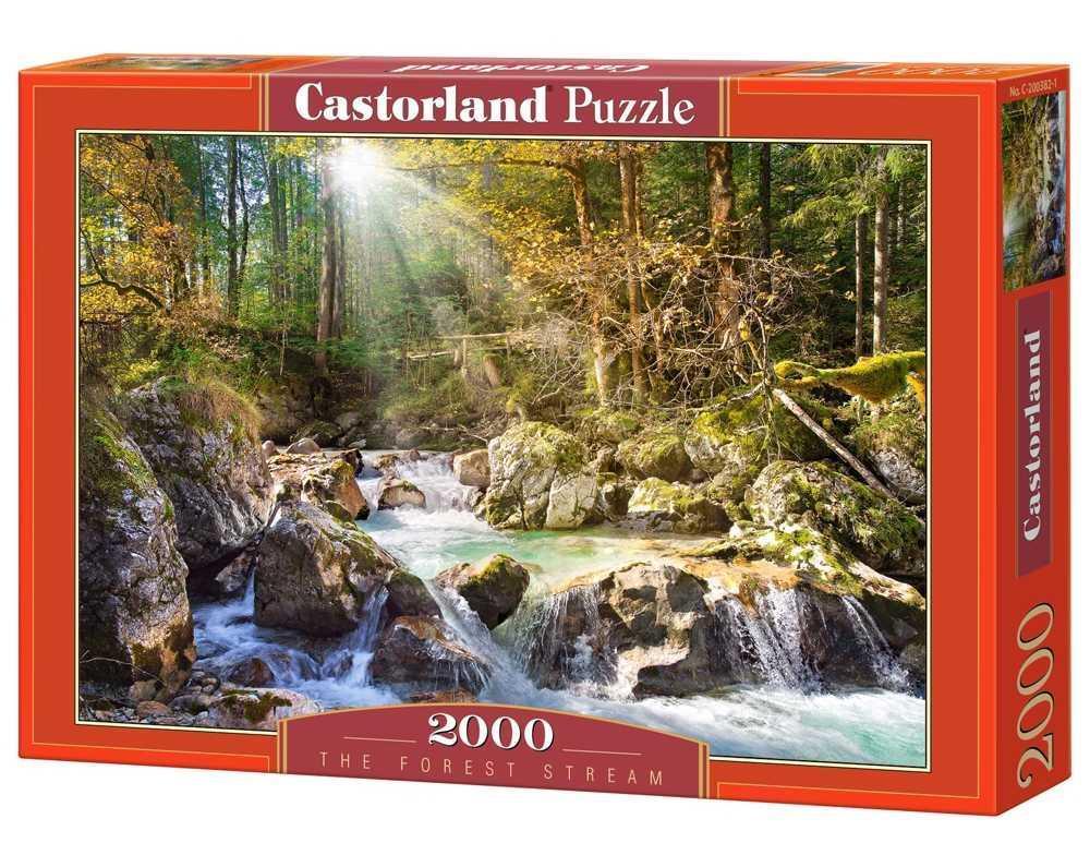 Puzzle 2000 Pieces Castorland Le Ruisseau De La Foret Marron Pour Enfants A Partir De 15 Ans