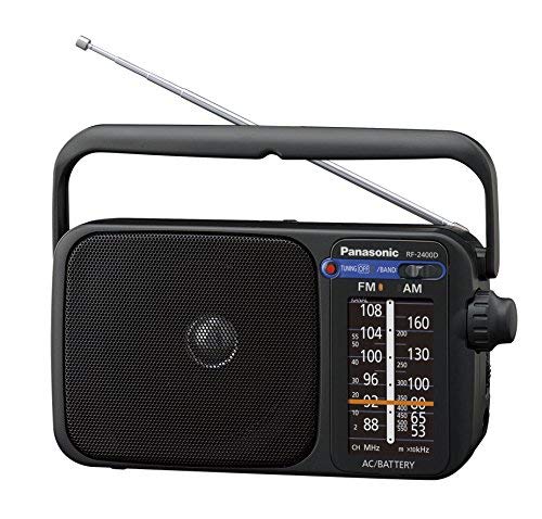 Radio portable avec poignee Panasonic RF-2400DEG-K, Fonctionne sur reseau ou...