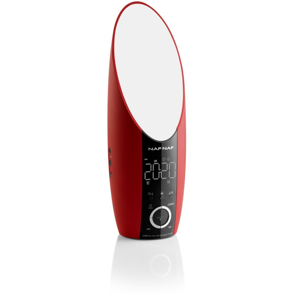 Naf Naf Dni050 Zen - Reveil Lumiere Leds Mp3 Usb Rouge