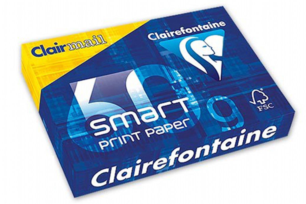 Ramette de papier 500 feuilles A4 - CLAIREFONTAINE - 60 g - Blanc